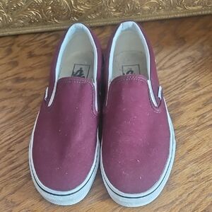 Vans Burgundy Slip-On Sneakers